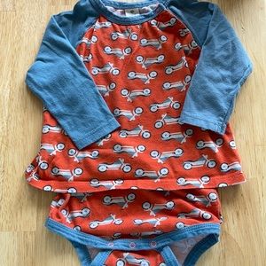 Tucker + Tate motorcycle print onesie